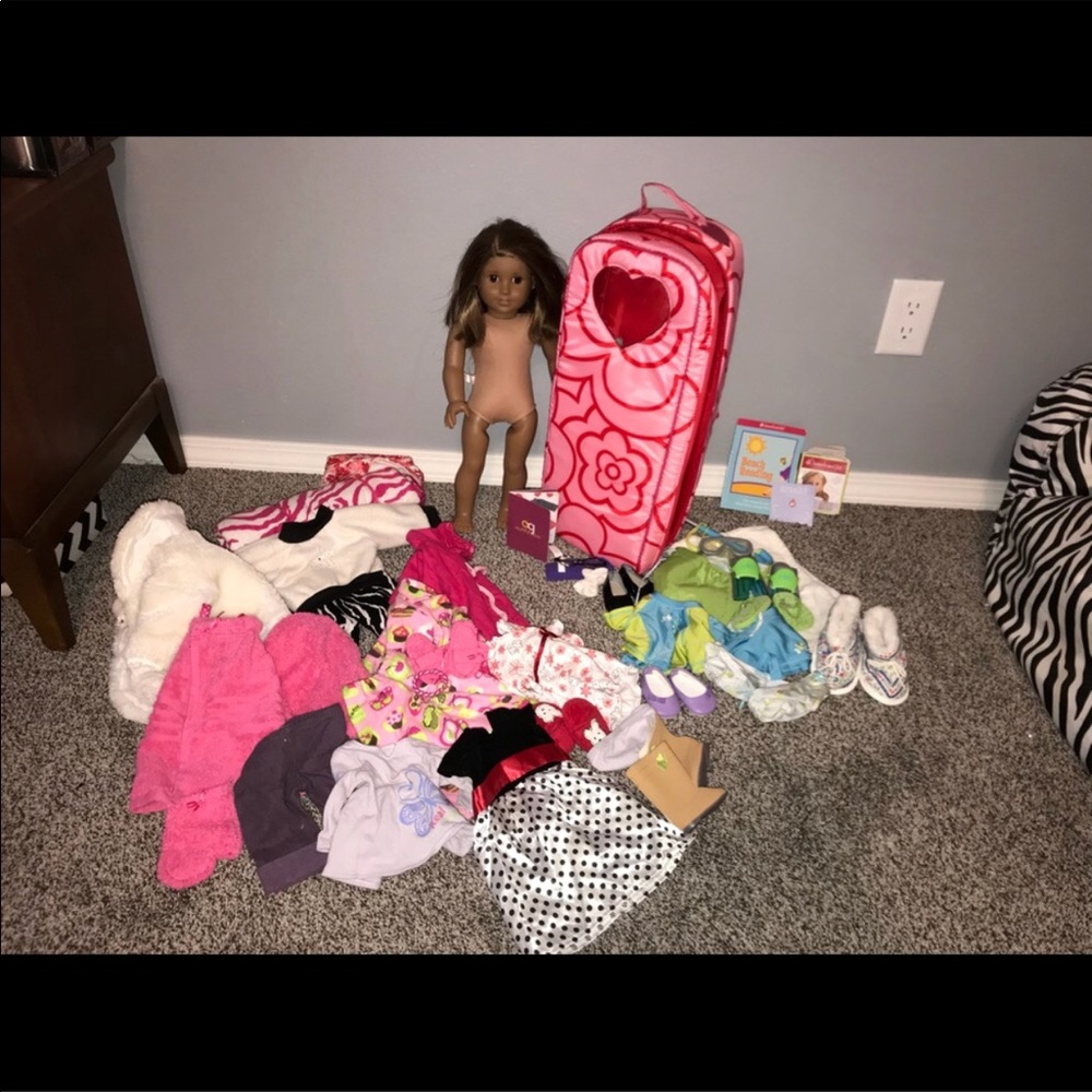 american girl with tons of stuff:)